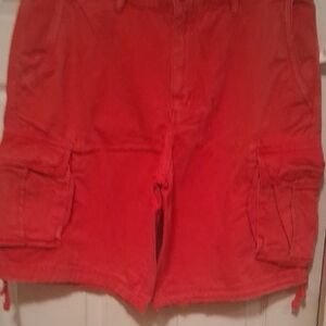 GAP Tomato Red Baggy Cargo Shorts Size 36